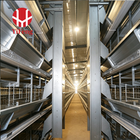 Système de cages à batterie de type H avec alimentation et abreuvement automatiques, collecte des œufs, convoyeur à fumier, cages pour poules pondeuses, pour ferme avicole