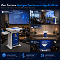Pupitre numérique Table du présentateur de conférence par ordinateur interactif avec haut-parleur Microphone Smart Podium