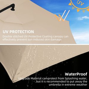 Great Price Superior Quality Furniture UV Waterproof Patio Garden <strong>Parasol</strong> Outdoor <strong>Banana</strong> Yard Umbrella - Product Image 5