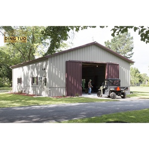 Economische 12x20 schuurconstructie van staal, kippenhok, boerderijhuis, prefab, grote overspanning dakconstructie met 5 jaar garantie - Product Image 2