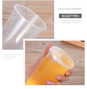 Vasos Desechables de 80 mm de Diámetro, con Base Alta, Moldeados por Inyección, Transparentes, Esmerilados, para Té con Leche, Resistentes al Calor, con Tapas Planas Negras - Product Image 3