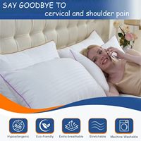 Oreillers pour lit king size, oreiller de sommeil, rembourrage en polyester, respirant, moelleux, doux, soutien moyen pour dormeurs sur le côté, le dos et le ventre