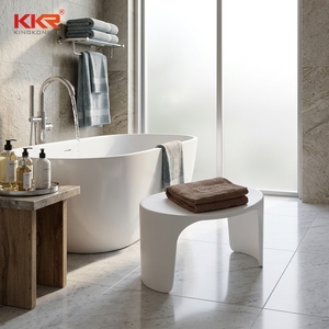 Acrylic White Stone Resin <strong>Stool</strong> Hotel and Home <strong>Bathroom</strong> <strong>Stool</strong> - Product Image 1