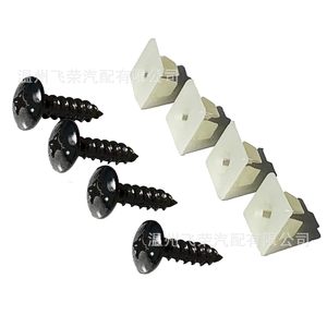 Tornillos para matrícula de acero inoxidable 304 con clips, negros, cabeza Phillips, para reparación y reemplazo de fijaciones de automóviles. - Product Image 1