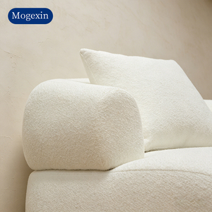 Modern White Teddy Fleece Swivel Accent <b>Chair</b> Comfy <b>Upholstered</b> Single Lounge Sofa <b>Chair</b> with Pillow for Living Room Bedroom - Product Image 3