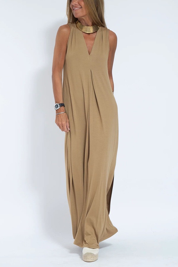 Robe débardeur kaki