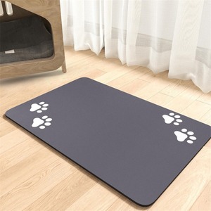 Tapis de bain minimaliste rectangulaire en fibre de polyester, absorbant et antidérapant, pour salle de bain, entrée, chambre à coucher, cuisine - Product Image 1