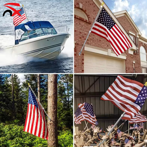 Vente en gros de mât de drapeau de 6 pieds en aluminium robuste de construction tournante mât de drapeau mural extérieur de 6 pieds <span class=keywords><strong>pour</strong></span> drapeau de maison - Product Image 6