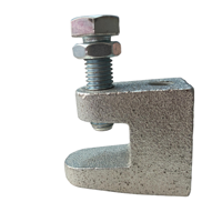 Pince de poutre anti-sismique en fonte ductile/acier au carbone QT450 homologuée UL FM pour sprinklers, galvanisée/noire, robuste