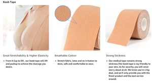 Nastro <span class=keywords><strong>Adesivo</strong></span> Elastico Invisibile per Sollevamento del <span class=keywords><strong>Seno</strong></span>, Impermeabile, Effetto Istantaneo - Product Image 2