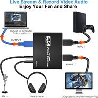Hardrock True USB3.0/RCA Metall HD Video-Aufnahmekarte Plug & Play 1 Jahr Garantie Live-Stream-Aufnahme 4K 2K 1080P60 FCC CE