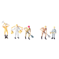 Modèle de mini-travaux publics en plastique coloré, figurines miniatures de chemin de fer, décoration de table de sable architecturale, modèle de micro-scène