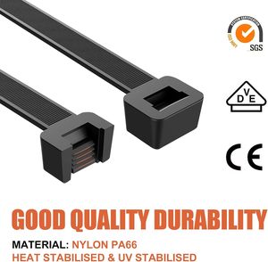 OEM nhà máy chất lượng cao Nylon Zip quan hệ uv-kháng hai mặt cáp có răng quan hệ kích cỡ khác nhau bao gồm cả 350 mét chiều dài - Product Image 2