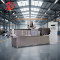 Extrudeuse de granulés d'aliments pour animaux de compagnie (chats, chiens, poissons) avec PLC et moteur, en acier inoxydable, haute efficacité, capacité de 400-500 kg/h