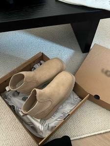 أحذية نسائية جديدة للثلج، أحذية تشيلسي للكاحل للشتاء، مبطنة بالصوف، سميكة، أحذية قطنية دافئة، أحذية ثلج مضادة للانزلاق - Product Image 3