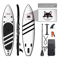 Planche de SUP en bois au design nouveau, prix d'usine, planche de surf personnalisée inspirée du lion, planche de paddle gonflable personnalisable, planche de paddle gonflable pour l'eau