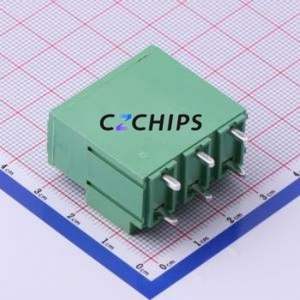 DG135T-10.16-03P-14-00A(H) Screw Terminal Block Through hole Component (THT),P=10.16mm Connector 1x3P 10.16mm Green Through Hole - Product Image 2