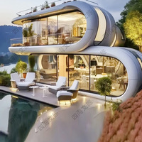 Maison Mobile Moderne Hôtel de Luxe Espace Salle Capsule Extérieur Petite Maison pour Camping Eps Maison Acier Villa Atelier Centre Commercial