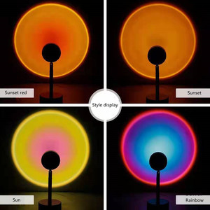 Projecteur lumineux arc-en-ciel Q07, réglable à <span class=keywords><strong>2021</strong></span> degrés, projection de soleil, lampe pour photographie, meilleure vente 360 - Product Image 2
