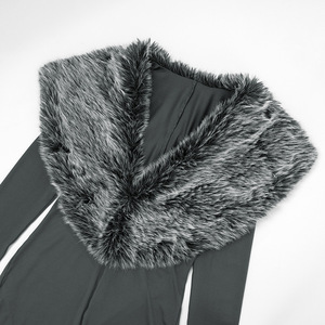 <span class=keywords><strong>Combinaison</strong></span> intégrale <span class=keywords><strong>Catwoman</strong></span> à manches longues, style Y2K Revival Hiver 2025, en fourrure, avec pieds à étriers et boucle pour les doigts - Product Image 5