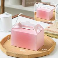 Boîte en papier soufflé biodégradable populaire sur Internet, sac personnalisé pour yaourt, beignets, dorayaki et produits de boulangerie