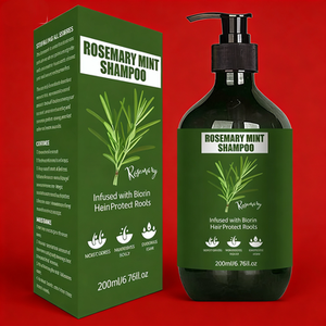 Champú Herbal Refrescante de Romero en Crema para Uso en Salón, para Cabello Seco, Graso y Dañado, con Efecto Suavizante e Hidratante de Menta - Product Image 6