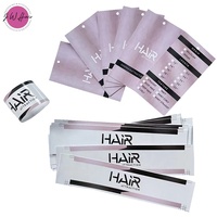 Bandeau d'Emballage pour Mèches de Cheveux Naturels, Imprimé sur Mesure, Adhésif, Étiquette Suspendue en Papier pour Extensions et Perruques