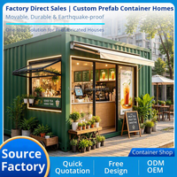 Conteneur de café en gros d'usine, maison conteneur 10ft 20ft, boutique mobile à assemblage rapide, kiosque de vente au détail pour usage commercial