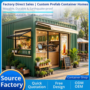 Contenedor Cafetería al por Mayor de Fábrica, Casa Contenedor de 10ft 20ft, Tienda Móvil de Montaje Rápido, Contenedor de Venta al por Menor para Uso Comercial - Product Image 1