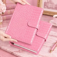 Carnet en cuir PU personnalisé avec logo, motif crocodile, format A5 B5, agenda, journal, impression UV, pour cadeau d'affaires