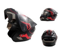 Casques de moto modulaires 2026, design rabattable, fabriqués en ABS. Peut être plié pour un rangement facile.