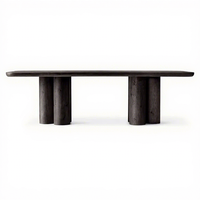 Table et chaises de salle à manger de style américain rétro minimaliste, table de conférence rectangulaire, mobilier de restaurant pour l'exportation
