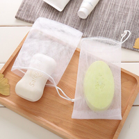 Sac économiseur de savon en coton naturel écologique, pochette en filet, sacs à savon en maille de coton recyclable, sac à cordon pour le bain et la douche