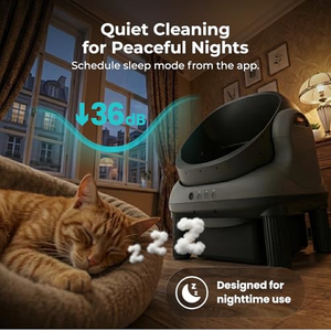 Bac à litière pour chat automatique avec caméra HD 1080P, suivi du comportement du chat, toilette pour chat sans odeur, IA, 2.4G, bac à litière autonettoyant - Product Image 3