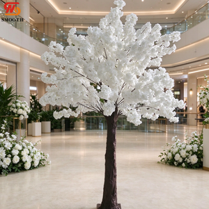 Arbre artificiel de fleurs de cerisier blanc Sakura, personnalisé, vente en gros d'usine, pour la décoration d'événements de mariage - Product Image 1