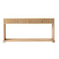 Console d'entrée en chêne massif de style américain, design français, meuble de rangement durable pour salon, table décorative pour couloir
