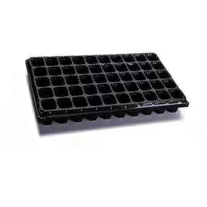 2020 agricultural black plastic seedling tray, seedling fleshy tray, 50 hole plug tray protect the roots