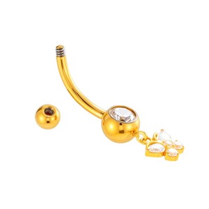 HENGSEN gioielli impermeabili da spiaggia ASTM F136 in titanio <span class=keywords><strong>Piercing</strong></span> <span class=keywords><strong>all</strong></span>'<span class=keywords><strong>ombelico</strong></span> gioielli esterni filettati CZ anelli pendenti per <span class=keywords><strong>ombelico</strong></span> - Product Image 4