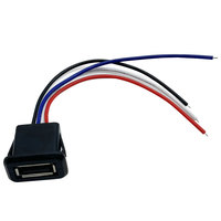 2-Pin/4-Pin USB 2.0 Kupfer Stecker/Buchse Stromanschluss Ladeanschluss PC-Gehäuse Datenschnittstelle Kabelverbinder