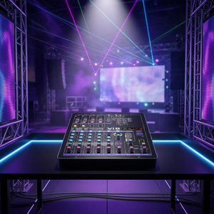 Consola mezcladora de audio profesional VI Professional de 8, 12 y 16 canales con fader de 60 mm y procesador de 16 efectos para presentaciones en escenario. - Product Image 6