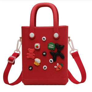 Nieuwe Mode Kleine Siliconen Rubber Waterdichte Diy Cartoon Decoratieve Bedels Tas Mini Zomer Handtas Meisje Eva Foam Strand Draagtas - Product Image 2