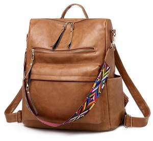 Mochila con correa de <span class=keywords><strong>guitarra</strong></span> a cuadros, monedero de cuero vegana, monedero Convertible, bolsa de viaje, <span class=keywords><strong>DOM</strong></span>-1141404 de regalo - Product Image 1