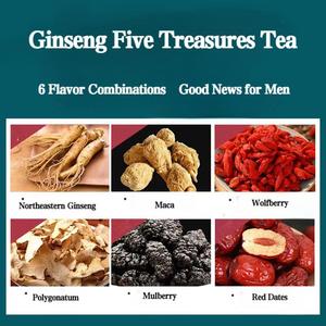 Organik toplu kutulu sıcak Ginseng çay Wolfberry böbrek çay katı sağlık enerji güçlendirici böbrek temizleme detoksifikasyon siyah çay - Product Image 2