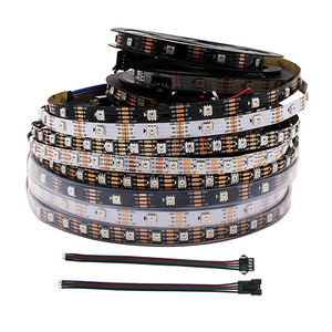 5 m/lotto WS2815 <span class=keywords><strong>Flex</strong></span> <span class=keywords><strong>LED</strong></span> Strips 30 60 144 LEDs/M SMD 5050 RGB Magic Color IC integrato Dual Signal luce indirizzabile in modo indipendente - Product Image 1