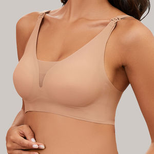 S <span class=keywords><strong>M</strong></span> L XL toptan uyku jöle şerit yapıştırılmış konfor gebelik annelik dikişsiz emzirme hemşirelik sutyen - Product Image 5