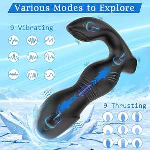 APP Wireless Control Electric <strong>Shock</strong> Stimulation Male Prostate <strong>Massager</strong> Vibrating Thrusting Dildo Anal Vibrator Butt Plug for Men - Product Image 2