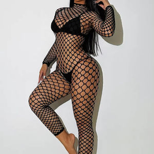 Hollow Out Women's Clothing Sexy <strong>Lingerie</strong> Mesh <strong>Sheer</strong> <strong>Bodysuit</strong> 2025 Sexy Backless Full Body Stocking Jumpsuit Women - Product Image 4