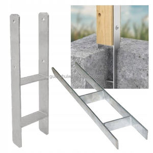 Ancrages de <span class=keywords><strong>poteau</strong></span> d'ancrage <span class=keywords><strong>en</strong></span> <span class=keywords><strong>H</strong></span> <span class=keywords><strong>en</strong></span> acier inoxydable avec revêtement pour installations extérieures fixes 121X600mm - Product Image 6