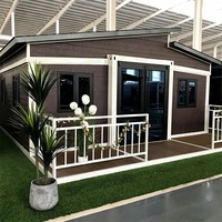 Maison conteneur préfabriquée Granny de 30 pieds, extensible, avec 2 chambres, pour camping, villas, écoles, hôtels, et autres usages (plage, magasin)