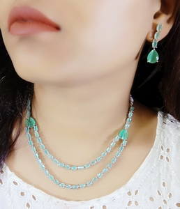 ชุดสร้อยคอเพชรอเมริกันพร้อมต่างหูชุดเครื่องประดับคอลเลกชัน2025หรูหรา Moissanite - Product Image 4